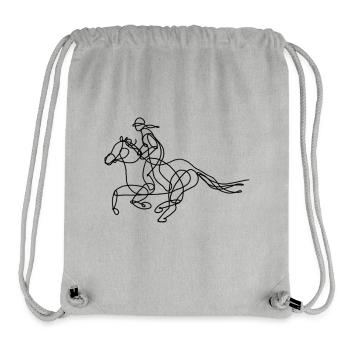 Reiterin schwarz - Stanley/Stella recycelter Gym Bag - Grau meliert - Vorne