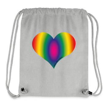 Herz mit außergewöhnlichem Regenbogen - Stanley/Stella recycelter Gym Bag - Grau meliert - Vorne