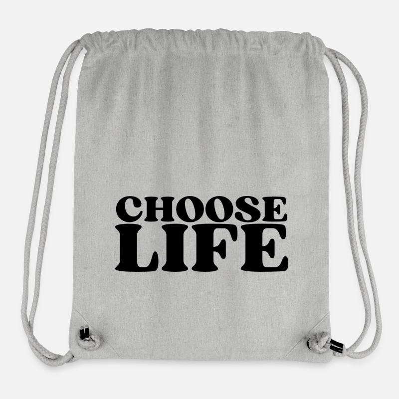 Choose Life - Statement fürs Leben! Was wählst du? - Stanley/Stella recycelter Gym Bag - Grau meliert