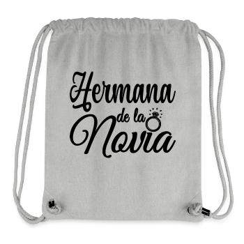 Hermana de la Novia Bride's Sister Wedding Gift - Stanley/Stella Recycled Gym Bag - heather grey - Front