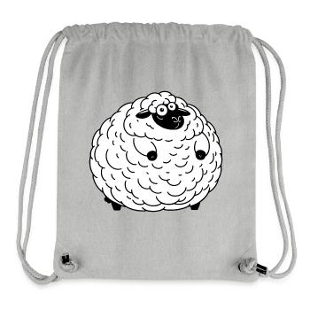 Dickes Schaf - Stanley/Stella recycelter Gym Bag - Grau meliert - Vorne