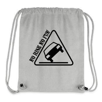 Pas de risque pas de plaisir drôle cadeau tuning voiture - Sac à cordon recyclé Stanley/Stella - gris chiné - Devant