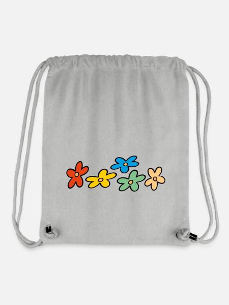 Blumenranke Frühling - Stanley/Stella recycelter Gym Bag - Grau meliert