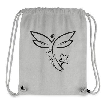Zauberhafte wilde Libelle "Fly with the Wind“ - Stanley/Stella recycelter Gym Bag - Grau meliert - Vorne