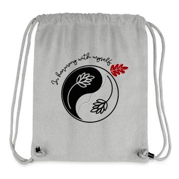 Modern & stylish "In Harmony with myself" - Stanley/Stella Recycled Gym Bag - heather grey - Front