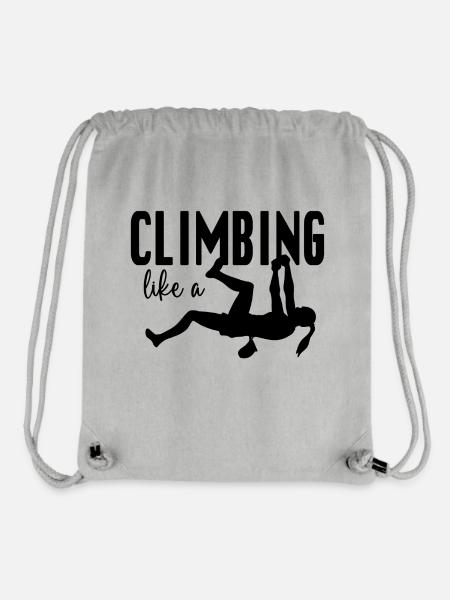 Climbing Like a - Women's Sport - Stanley/Stella Recycled Gym Bag - heather grey