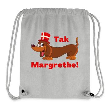 Tak Margrethe! Thank you Queen Margrethe 1972 - 2024 - Stanley/Stella Recycled Gym Bag - heather grey - Front