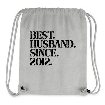 Bester Ehemann seit 2012, Geschenk zum 11-jährigen Jubiläum - Stanley/Stella recycelter Gym Bag - Grau meliert - Vorne