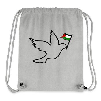 Free palestine - Sac à cordon recyclé Stanley/Stella - gris chiné - Devant