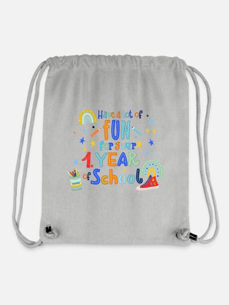 Schulstart - Stanley/Stella recycelter Gym Bag - Grau meliert