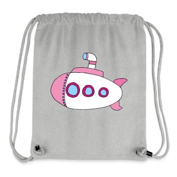 Submarine Pink - Stanley/Stella Recycled Gym Bag - heather grey - Front