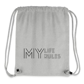 MY LIFE MY RULES - Selbstbestimmung Summervibes - Stanley/Stella recycelter Gym Bag - Grau meliert - Vorne