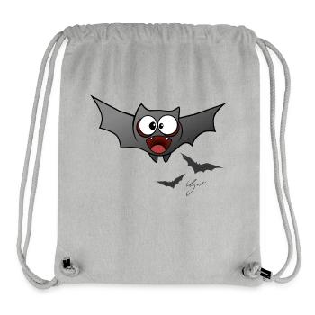 Fledermaus - Stanley/Stella recycelter Gym Bag - Grau meliert - Vorne