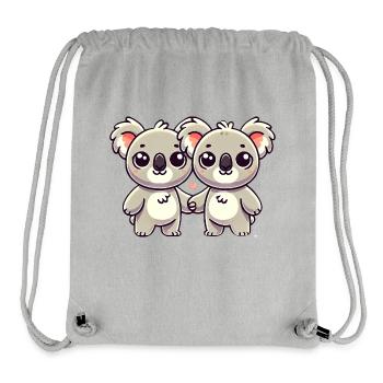 Two Cute Koala Friends Holding Hands - Stanley/Stella recycelter Gym Bag - Grau meliert - Vorne