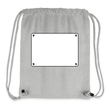 Platte Weiße Schild - Stanley/Stella recycelter Gym Bag - Grau meliert - Vorne