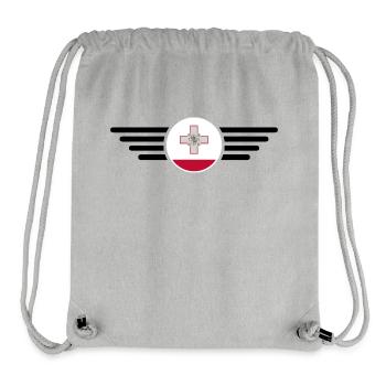 Malta Stil T-Shirt - Stanley/Stella recycelter Gym Bag - Grau meliert - Vorne