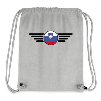 Slovénie Style Design T-shirt - Sac à cordon recyclé Stanley/Stella - gris chiné - Devant