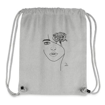 Blühendes Gesicht - Stanley/Stella recycelter Gym Bag - Grau meliert - Vorne
