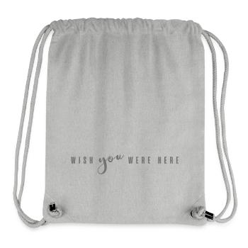 WISH YOU WERE HERE - Stanley/Stella Recycled Gym Bag - heather grey - Front