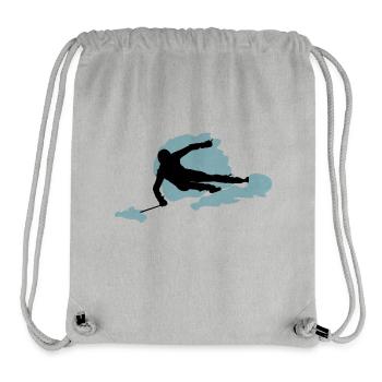Skifahrer - Stanley/Stella recycelter Gym Bag - Grau meliert - Vorne