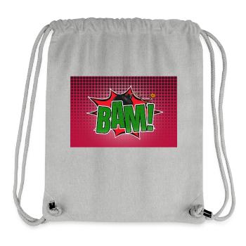 Bam! Comic Stil Graffiti Schriftzug - Stanley/Stella recycelter Gym Bag - Grau meliert - Vorne