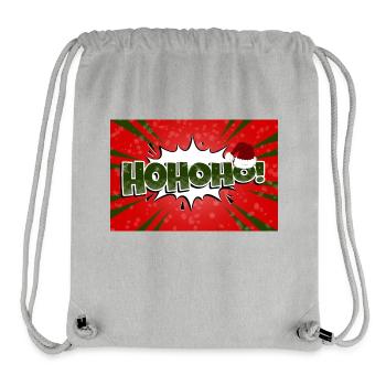 Hohoho! Weihnachten Weihnachten Comic Stil Graffiti - Stanley/Stella recycelter Gym Bag - Grau meliert - Vorne