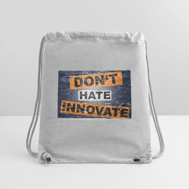 don't hate innovate saying lettering Graffiti Stanley/Stella Recycled Gym Bag