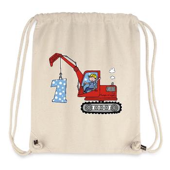 Excavator 1st Birthday - Stanley/Stella Recycled Gym Bag - natural - Front