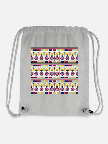 Egyptian Pattern IV - Stanley/Stella Recycled Gym Bag - heather grey
