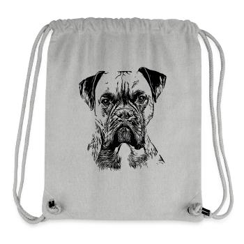 Deutscher Boxer Hund - Stanley/Stella recycelter Gym Bag - Grau meliert - Vorne