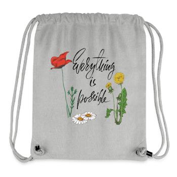 everything is possible - Stanley/Stella recycelter Gym Bag - Grau meliert - Vorne