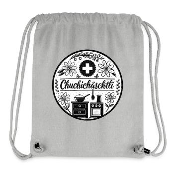 Chuchichäschtli - Swiss cult term - Stanley/Stella Recycled Gym Bag - heather grey - Front