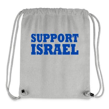 Support israel - Stanley/Stella Recycled Gym Bag - heather grey - Front