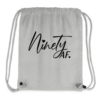 90. Geburtstag Männer Frauen Jubiläum 90 Jahre alt - Stanley/Stella recycelter Gym Bag - Grau meliert - Vorne