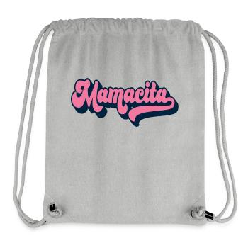Mamacita Cadeau de fête des mères Maman espagnole Femmes - Sac à cordon recyclé Stanley/Stella - gris chiné - Devant