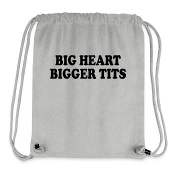 big heart bigger tits - Stanley/Stella recycelter Gym Bag - Grau meliert - Vorne