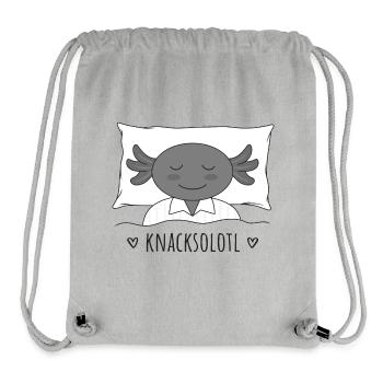 Axolotl Knacksolotl knacken pennen schlafen - Stanley/Stella recycelter Gym Bag - Grau meliert - Vorne