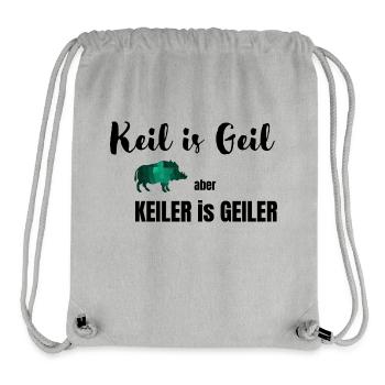 Keil is Geil - Stanley/Stella recycelter Gym Bag - Grau meliert - Vorne