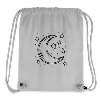 Halbmond Mondsichel Mond und Sterne - Stanley/Stella recycelter Gym Bag - Grau meliert - Vorne