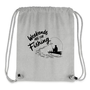 Weekends are for Fishing Fischen Angeln - Stanley/Stella Recycled Gym Bag - heather grey - Front