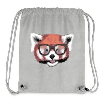 Red Panda Nerd / Glasses / minavi - Stanley/Stella Recycled Gym Bag - heather grey - Front