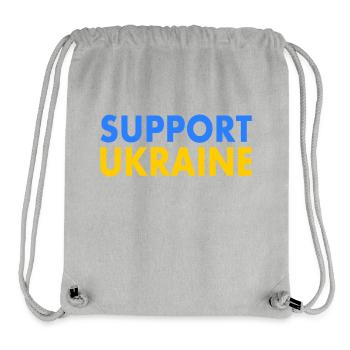 Support ukraine - Stanley/Stella recycelter Gym Bag - Grau meliert - Vorne