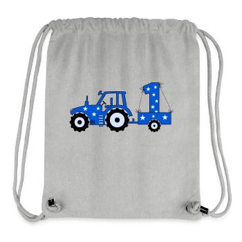 1st birthday tractor - Stanley/Stella Recycled Gym Bag - heather grey - Front