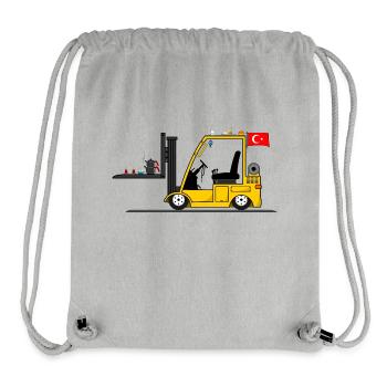 Turkish forklift driver with cay and kebab - Stanley/Stella Recycled Gym Bag - heather grey - Front