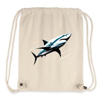 Requin en mouvement - Sac à cordon recyclé Stanley/Stella - blanc naturel - Devant