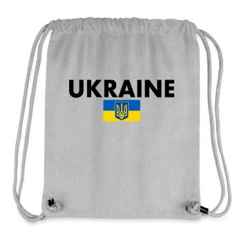 Ukraine - Stanley/Stella recycelter Gym Bag - Grau meliert - Vorne