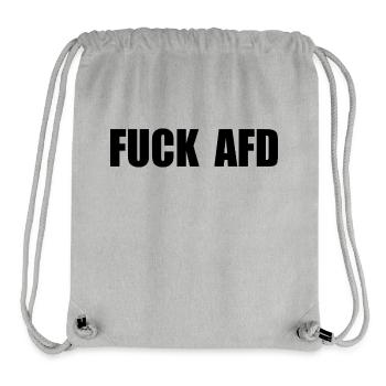 Fuck afd - Stanley/Stella Recycled Gym Bag - heather grey - Front