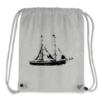 Segelschiff - Stanley/Stella recycelter Gym Bag - Grau meliert - Vorne
