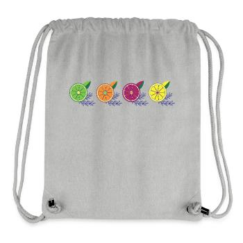 Frisches Zitrus-Quartett - Stanley/Stella recycelter Gym Bag - Grau meliert - Vorne