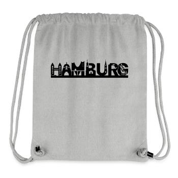 Hamburg skyline with sights - Stanley/Stella Recycled Gym Bag - heather grey - Front